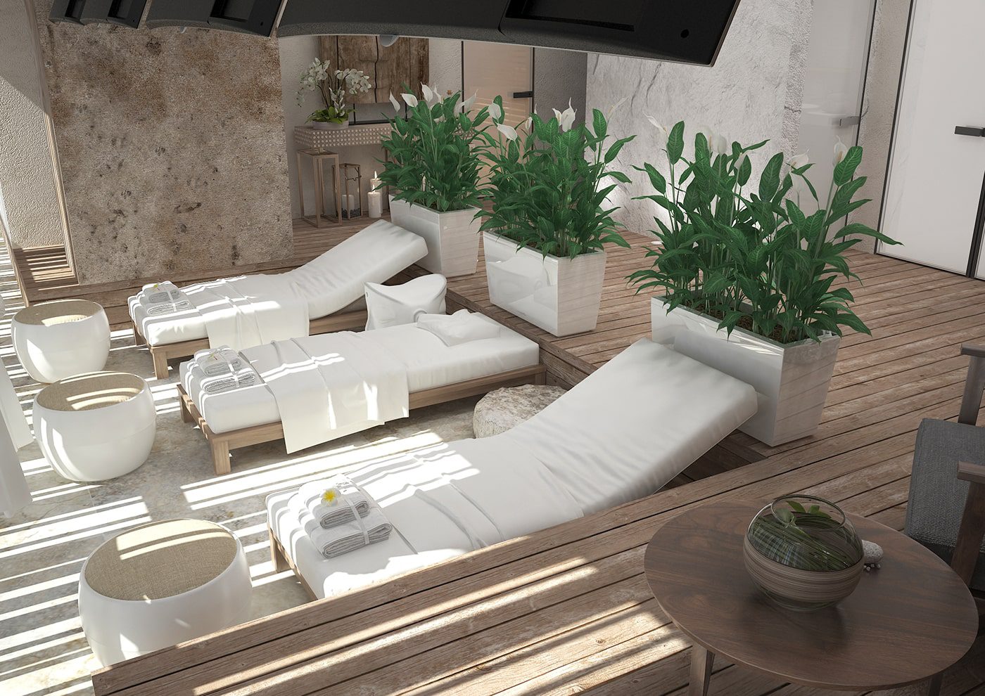 Thiết kế spa theo phong cách thiên nhiên gần gũi với ánh sáng ngập tràn