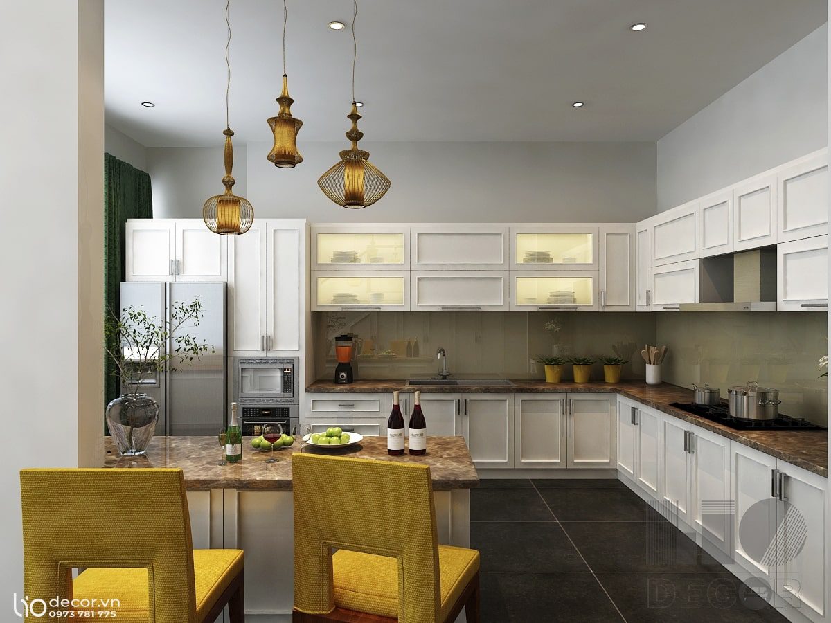 Phòng bếp phong cách tân cổ điển