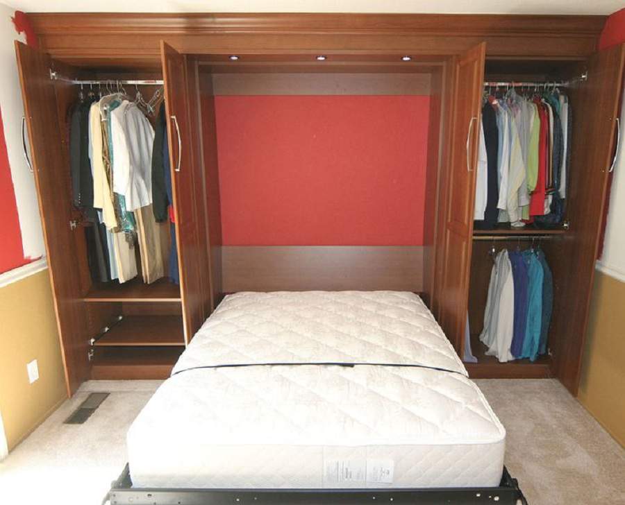 Giường ngủ kết hợp với tủ quần áo 