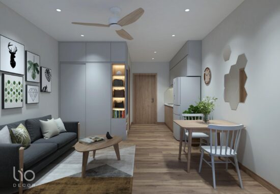 Thiết kế thi công căn hộ Studio Vinhomes Grand Park 30m2 (Hình thi công) 3 %lio decor%