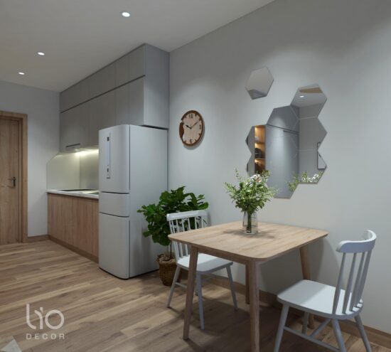 Thiết kế thi công căn hộ Studio Vinhomes Grand Park 30m2 (Hình thi công) 4 %lio decor%