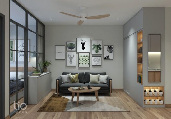 Thiết kế thi công căn hộ Studio Vinhomes Grand Park 30m2 (Hình thi công) 2 %lio decor%