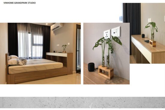 Thiết kế thi công căn hộ Studio Vinhomes Grand Park 30m2 (Hình thi công) 8 %lio decor%