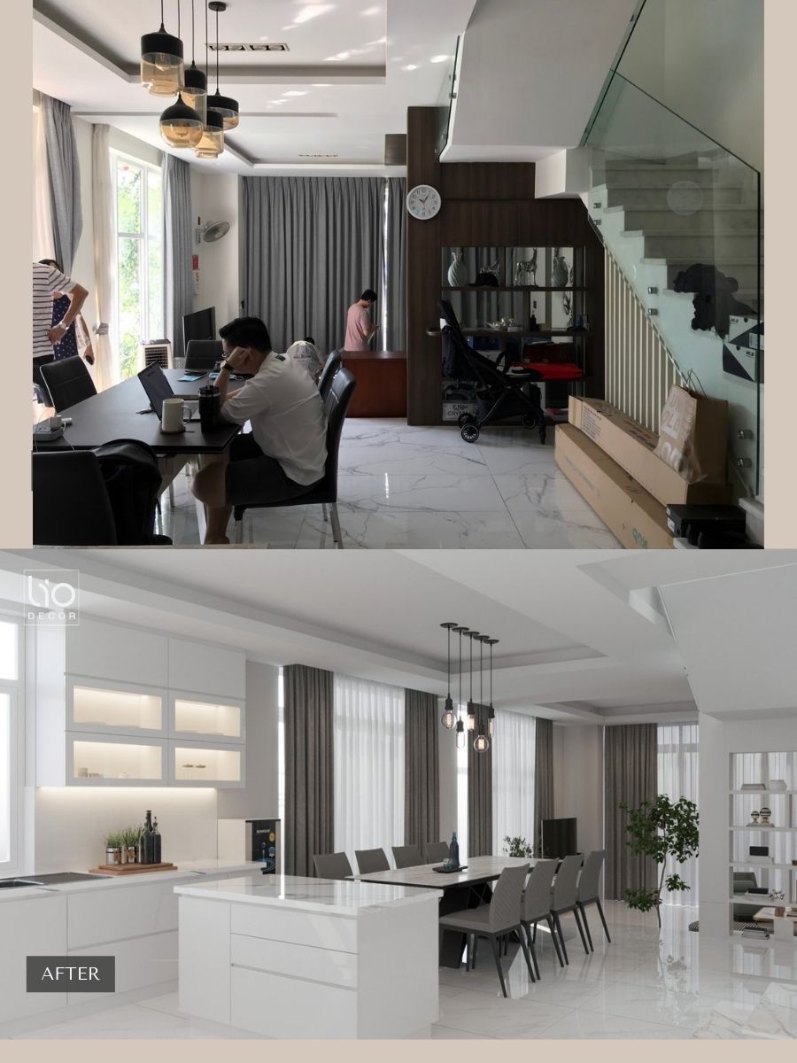 Thiết kế cải tạo nội thất biệt thự Jamona Golden Silk. Trước và sau khi thiết kế