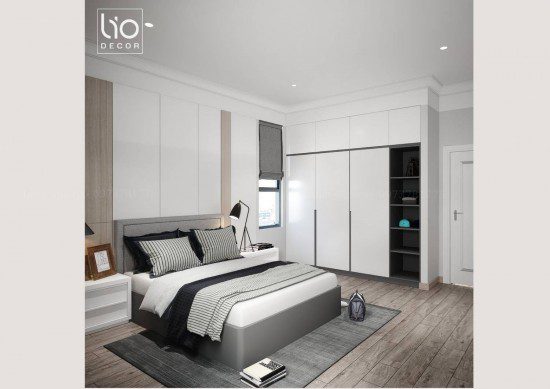 Thiết kế biệt thự tân cổ điển 1 trệt 1 lầu và hầm để xe có sân vườn 22 %lio decor%