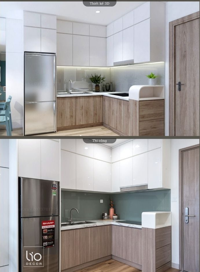 Căn hộ 1pn+ Vinhomes Grand Park so sánh thiết kế thi công căn hộ vinhomes grand park 1 phòng ngủ + 2