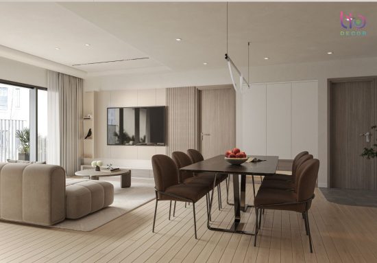 Căn hộ west gate 3 phòng ngủ- Thiết kế phòng khách +bếp v8