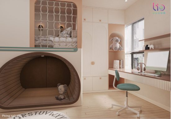 Căn hộ westgate- thiết kế phòng bé gái giường tầng V8