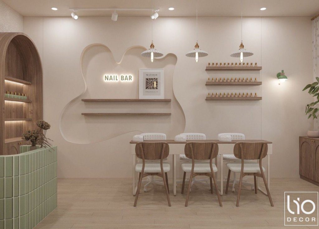 Thiết kế thi công nội thất nail spa Lio Decor - Thiết kế thi công nội thất nail