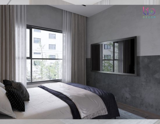 Căn hộ westgate 3 phòng ngủ - thiết kế phòng ngủ master tông màu tối v3