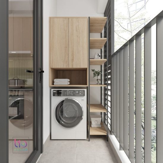 Căn hộ westgate 2 phòng ngủ + thiết kế ban công và khu giặt phơi v2