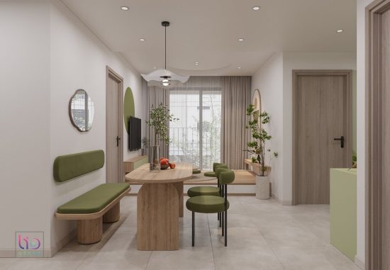 Căn hộ westgate 2 phòng ngủ + thiết kế phòng khách và bếp v5