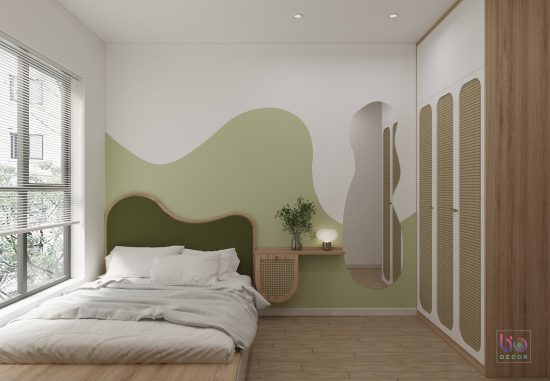 Căn hộ westgate 2 phòng ngủ + thiết kế phòng ngủ tông xanh v1