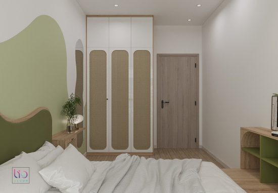 Căn hộ westgate 2 phòng ngủ + thiết kế phòng ngủ tông xanh v3