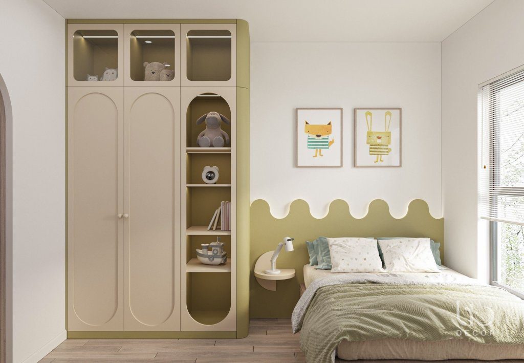 Nội thất căn hộ Westgate - Thử nghiệm với các biến thể của xanh lá pastel